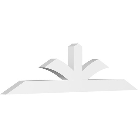 Ekena Millwork Richland Architectural Grade PVC Gable Bracket, 96"W x 24"H x 4"D x 6"F, 6/12 Pitch GBP096X24X0406RIC00